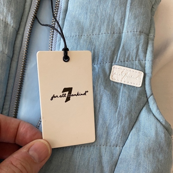 7 For All Mankind Girl's Insulated Lined Zip Up Vest Size 2T Winter Vest NEW - Picture 6 of 12